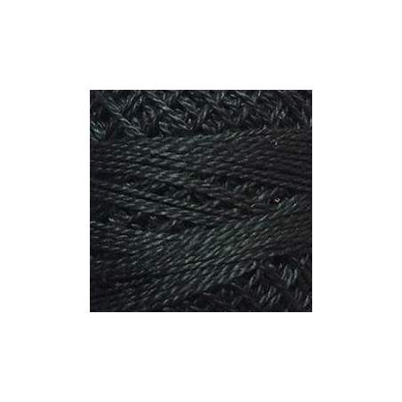 Valdani, Filato da Ricamo Pearl Cotton 12 Colorfast, Solids 8112 - Black Medium