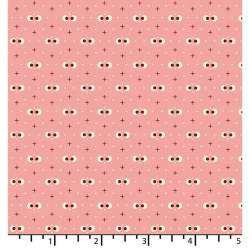 EQP Forward to the Past- Peek-a-boo - Rose, tessuto fondo rosa salmone con disegni EQP Textiles - Ellie's Quiltplace - 1