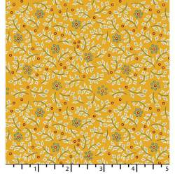 EQP Forward to the Past - Hollyberry - Mustard, tessuto giallo EQP Textiles - Ellie's Quiltplace - 1