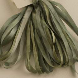Nastro di Seta sfumato, Montano Desert Green - Silk Ribbon, Treenway Silks Treenway Silks - 2