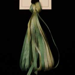 Nastro di Seta sfumato, Montano Herb Green - Silk Ribbon, Treenway Silks