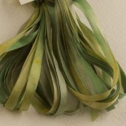 Nastro di Seta sfumato, Montano Herb Green - Silk Ribbon, Treenway Silks Treenway Silks - 2