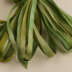 Nastro di Seta sfumato, Montano Spring Green - Silk Ribbon, Treenway Silks Treenway Silks - 2