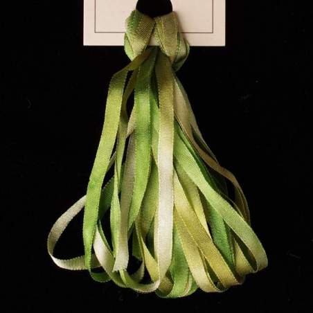 Nastro di Seta sfumato, Montano Spring Green - Silk Ribbon, Treenway Silks Treenway Silks - 1