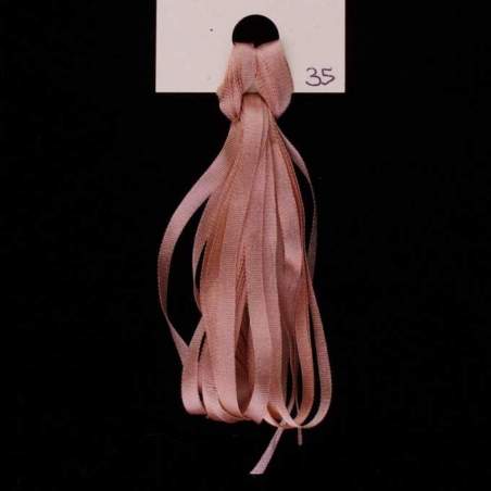 Nastro di Seta Tinta Unita, 35 Champagne - Silk Ribbon, Treenway Silks