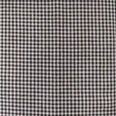 Tessuto Tinto in filo a Quadretti Bianco e Nero