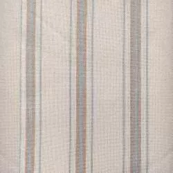Tessuto Tinto in Filo Panna con Righe Beige e Azzurre per Arredamento