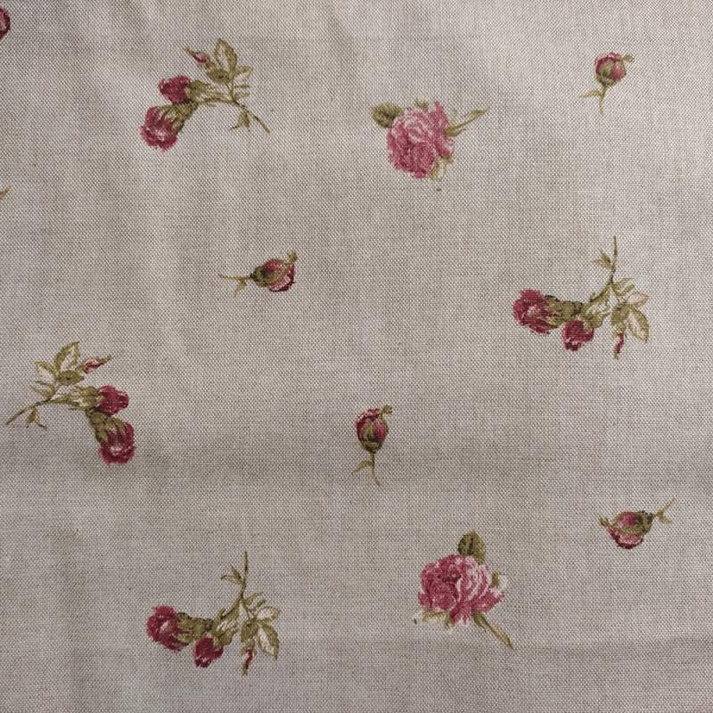 Tessuto Stampato Beige con Rose Rosse per Arredamento Stim Italia srl - 1 Tessuto Stampato Beige con Rose Rosse per Arredamento Stim Italia srl - 1