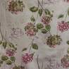 Tessuto Stampato Beige con Ortensie per Arredamento