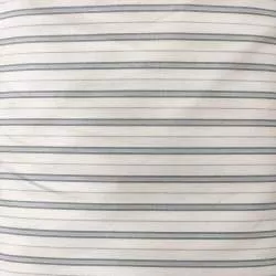 Tessuto Stampato Panna con Righe Azzurro per Arredamento