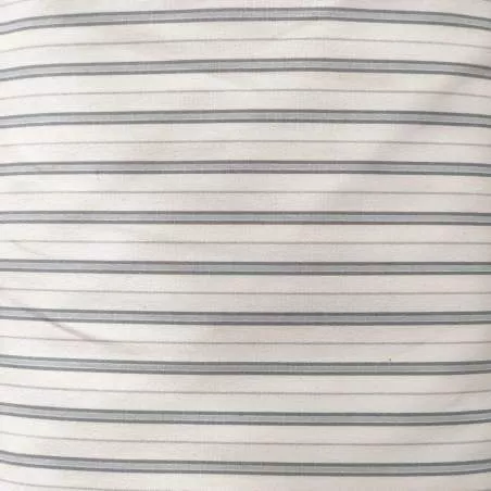 Tessuto Stampato Panna con Righe Azzurro per Arredamento