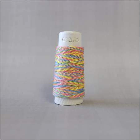 Filo Sashiko Sfumato Rainbow Sorbet 100% Cotone Hidamari di Cosmo