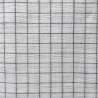 Tessuto 100% Lino, Bianco con Quadretti Ecru