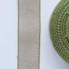 Banda da Ricamo Misto Lino 11 Fili Altezza 4,5 cm Bordo Verde