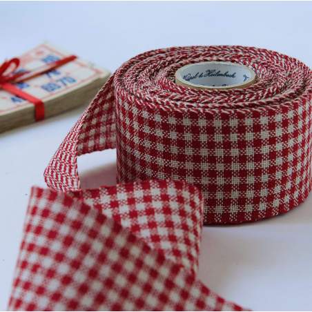 Vaupel Heilenbeck, Banda 11 Fili a Quadretti Colore Rosso ed Ecru 3035/200