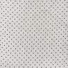 Tessuto 100% Lino, Beige con Pois Neri