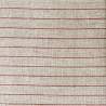 Tessuto 100% Lino, Tinto in Filo Beige e Rosso a Righe