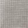 Tessuto 100% Lino, Beige con Quadretti Medi Bianchi