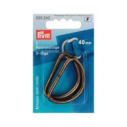 Prym, Anelli Semicircolari Ottone Antico 40 mm - 2 Pezzi Prym - 1