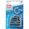 Prym, Anelli Semicircolari Argento 30 mm - 4 Pezzi
