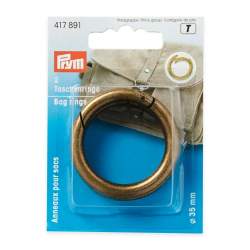 Prym, Anelli per Borse Color Bronzo 35 mm - 2 Pezzi Prym - 1