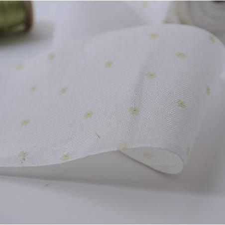 Vaupel Heilenbeck, Banda Bianca con Piccoli Fiori Verdi Stampati 6130/120-1