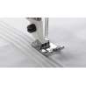 Piedino per nervature a 5 scanalature con piastrina - Husqvarna Viking 5 Groove Pin Tuck Foot with Raised Seam Plate