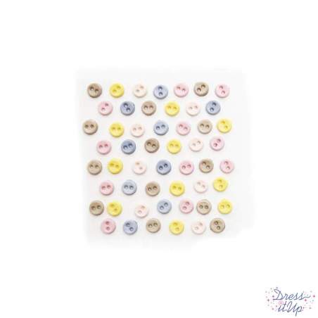 Dress It Up, Bottoni Decorativi- Micro Mini Round Pastels