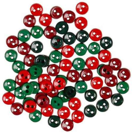 Favorite Fidings, Bottoni Decorativi- Mini Christmas Buttons.com - 1
