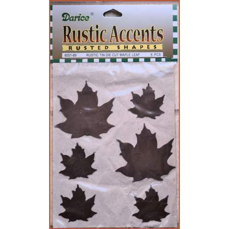 Darice, Rustic Accents Rustic Shape- Tin Maple Leaf