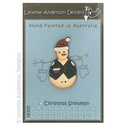 Lynette Anderson Designs, Bottone Legno, 'Christmas Snowman' Lynette Anderson Designs - 1