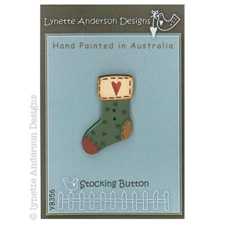 Lynette Anderson Designs, Bottone Legno, 'Stocking Button' Lynette Anderson Designs - 1