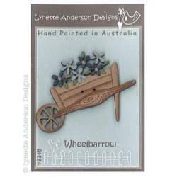 Lynette Anderson Designs, Bottone Legno, 'Wheelbarrow'