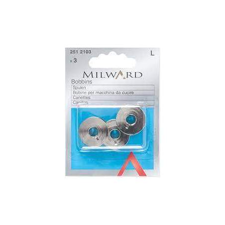 Milward, 3 Bobine in metallo per macchine Necchi, Toyota, Bernette