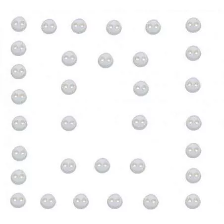 Dress It Up, Bottoni Decorativi- Micro Mini Round White
