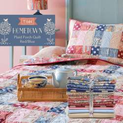 Kit Plaid Porch Quilt di Tilda, Rosso e Blu Roberta De Marchi - 2