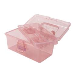 Bohin, Valigetta Organizer Porta Attrezzi per il Cucito con 1 Ripiano, Rosa Antico - 20 x 10 x 11 cm Bohin - 1