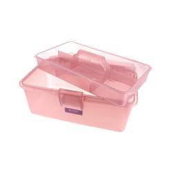 Bohin, Valigetta Organizer Porta Attrezzi per il Cucito con 1 Ripiano, Rosa - cm 26 x 15 x 14 Bohin - 1