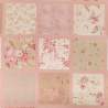 Daiwabo Dear Grace, Tessuto con quadrati floreali e bordi rosa