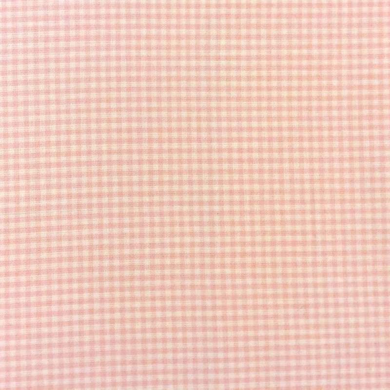 oda Fabrics 3 Sisters, Tessuto Rosa salmone con quadretti da 2 mm