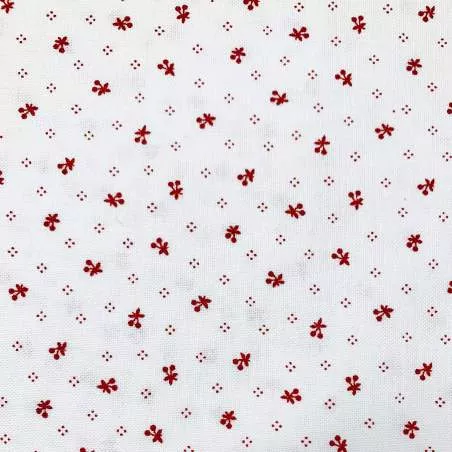 Henry Glass, Collezione A Year of Love by Mary Jane Carey, Tessuto Fondo Panna con Fiori Rossi Henry Glass - 1