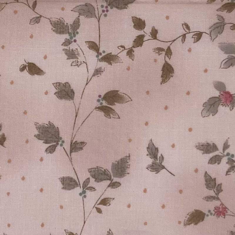 Handworks, Tessuto Rosa con Rami e Piccoli Fiori Rosa Sojitz Fashion - 1