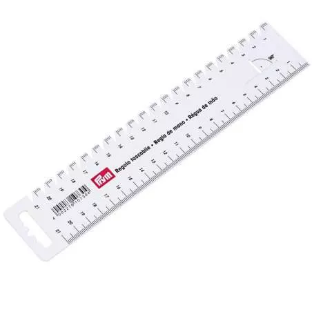 Calibro Manuale da 21 cm con tacche ogni 1 cm, Regolo Tascabile - Prym