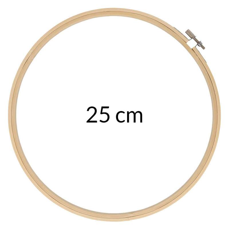Telaio da Ricamo in Legno, diametro da 25 cm e chiusura a vite - Opry