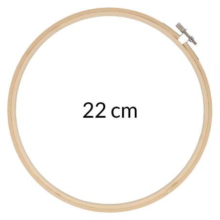 Telaio da Ricamo in Legno, diametro da 22 cm e chiusura a vite - Opry Opry - 1