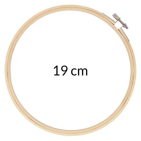 Telaio da Ricamo in Legno, diametro da 19 cm e chiusura a vite - Opry Opry - 1