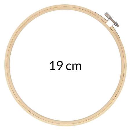 Telaio da Ricamo in Legno, diametro da 19 cm e chiusura a vite - Opry