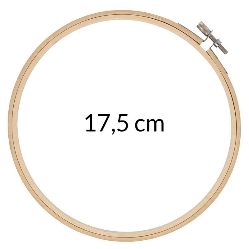 Telaio da Ricamo in Legno, diametro da 17,5 cm e chiusura a vite - Opry