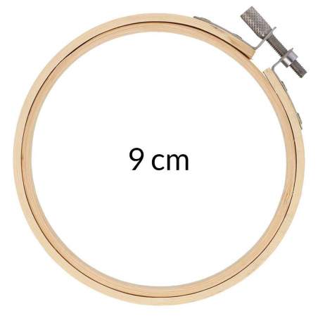 Telaio da Ricamo in Legno, diametro da 9 cm e chiusura a vite - Opry