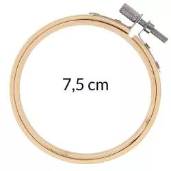 Telaio da Ricamo in Legno, diametro da 7,5 cm e chiusura a vite - Opry